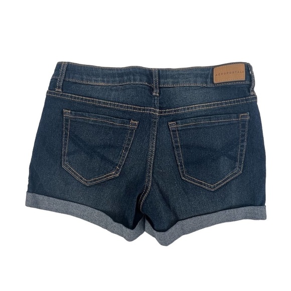 Aeropostale Junior’s Cuffed Hem Midi Jean Shorts Size 2 - Picture 3 of 6
